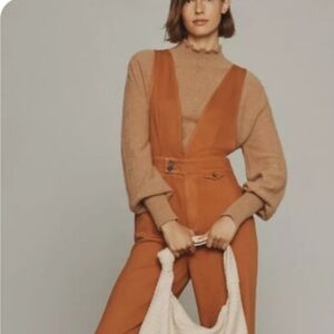 Pilcro Deep-V Jumpsuit - Mango